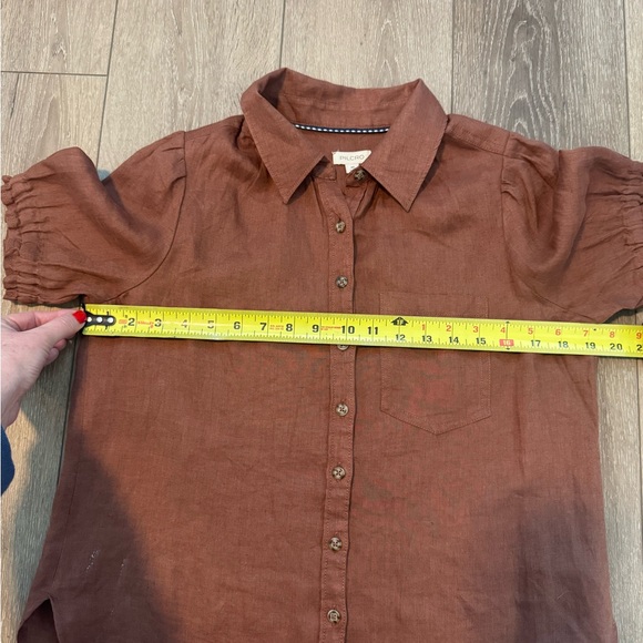 Pilcro Anthropology The Aly Puff Sleeve Linen Edition XS - Picture 10 of 11